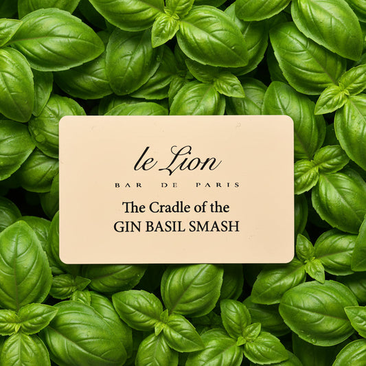 25 Euro,-  Gutscheinkarte "LE LION - the cradle of the Gin Basil Smash" -  Mehrzweckgutschein